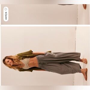 Free People Relaxed  Quinn Pleated Baggy Balloon Pants With Pockets